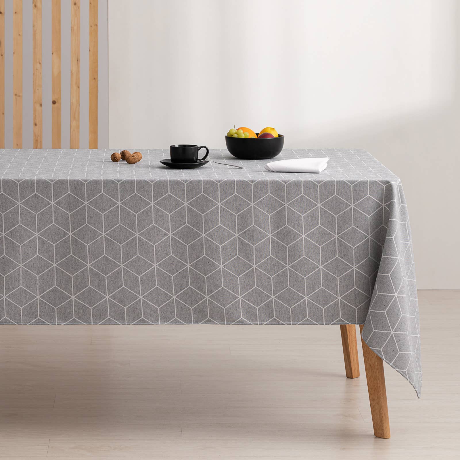 GAMUSI - Vendita all'ingrosso Tovaglie - Tovaglia impermeabile in cotone jacquard geometric LINE8