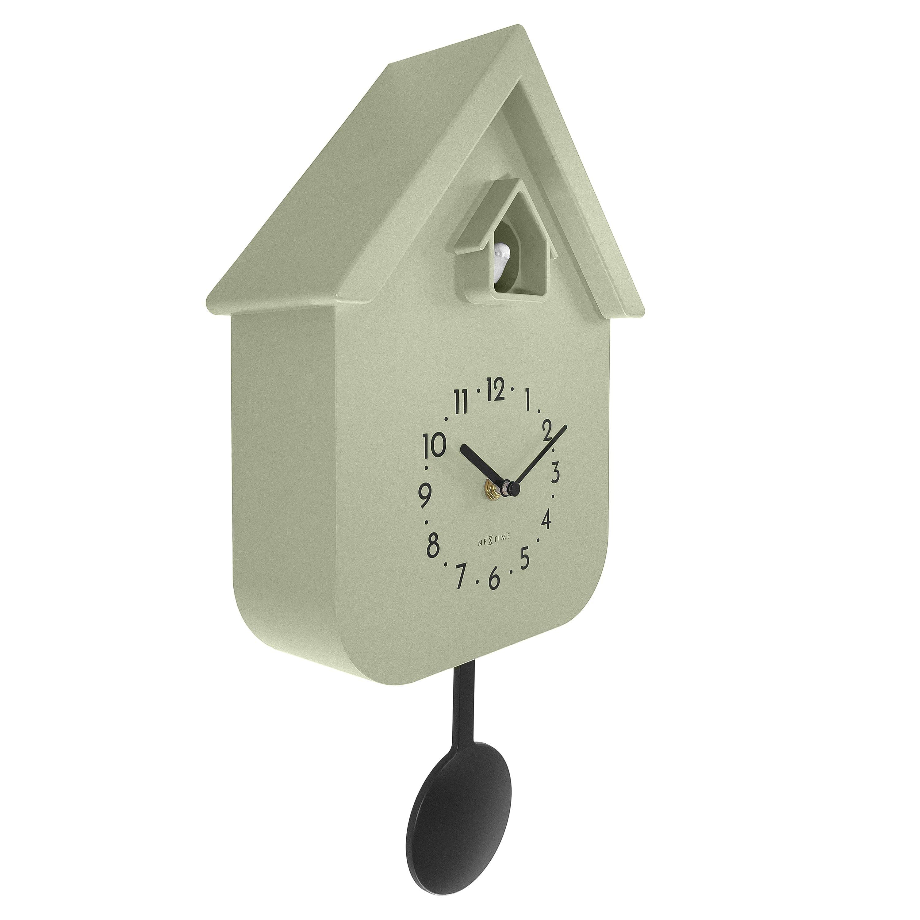 NeXtime - Wholesale Wall Clock - Wall clock 21.5x41.5x8.5cm - Pendulum - Cuckoo -NeXtime 'Twitter'27