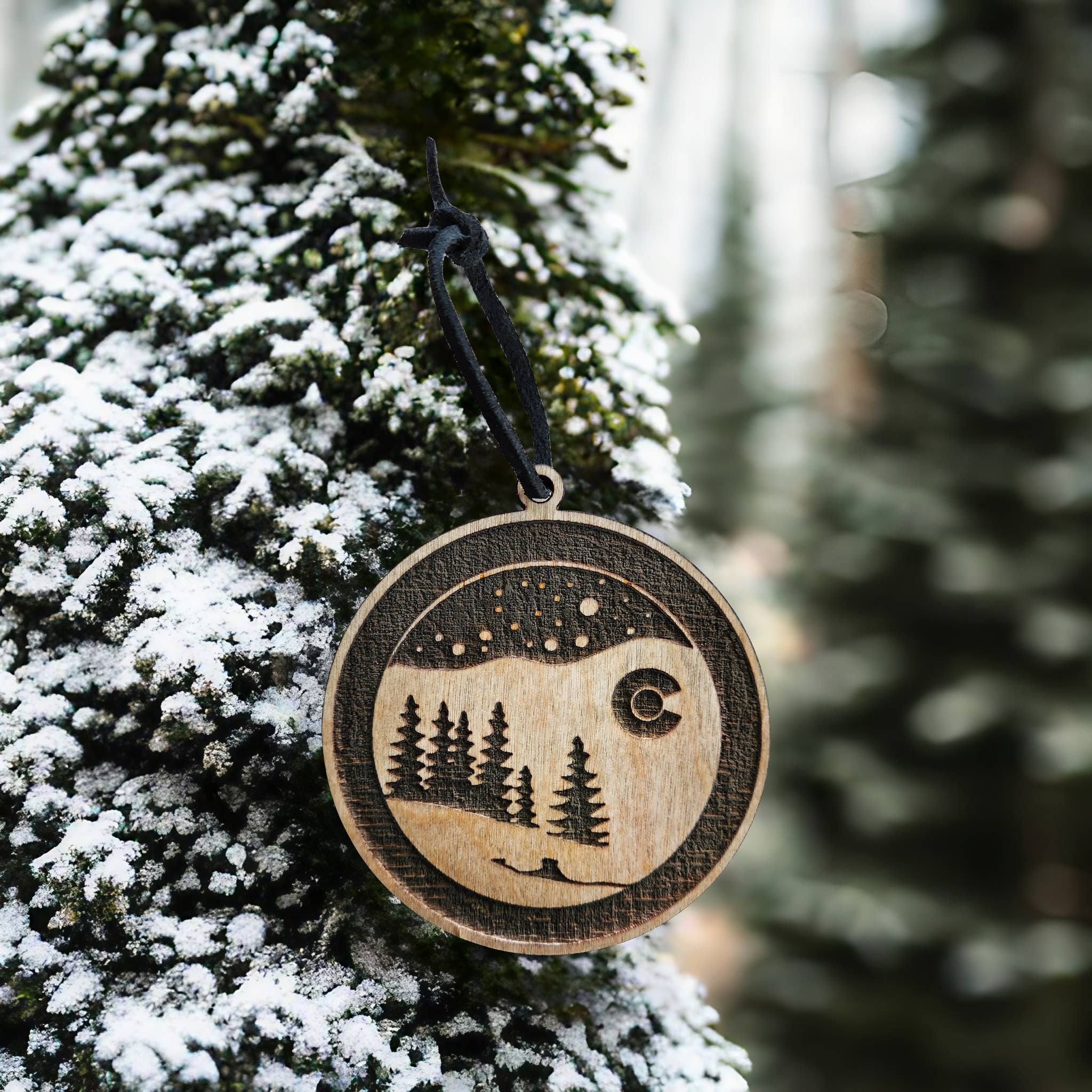 Sherwood - Wholesale Ornament - Colorado Mountain Snow | Wooden Ornament - Birch1