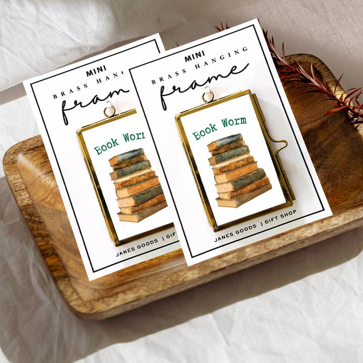 Mini Messing Hængende Ramme | Vintage Bogorm Ornament for engroshandel hos Janes Goods
