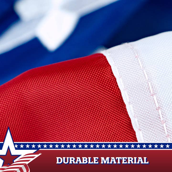 G128 - Wholesale Flag - Fan Flag American USA Pleated Patriotic Embroidered 2x4 FT4