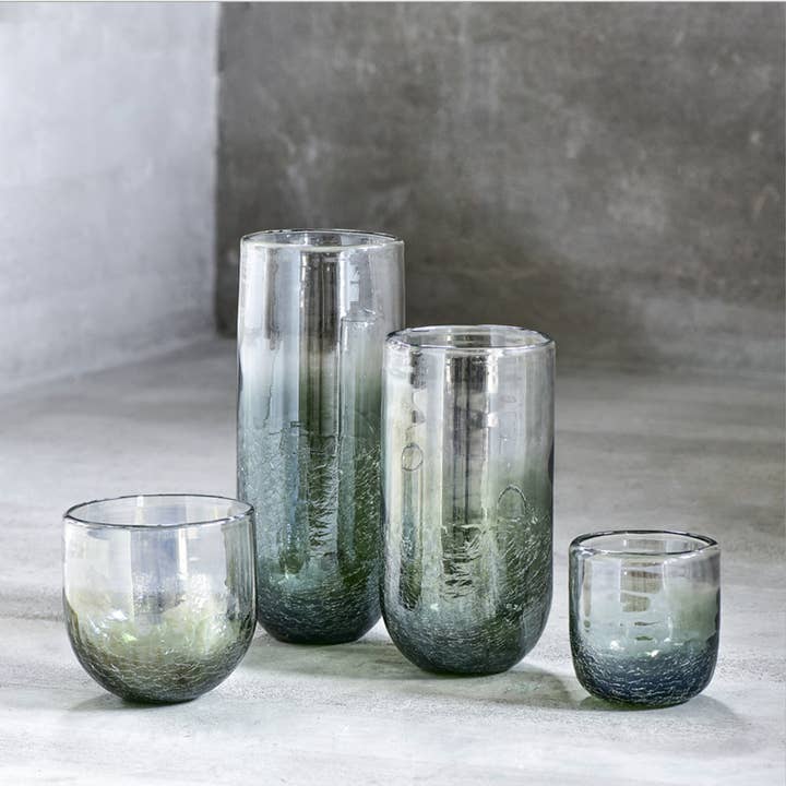 Noah Decoration - Wholesale Vase - Gradient Ice Crack cylinder glass vase2