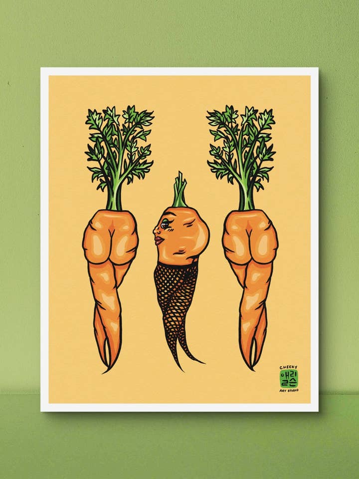 Carrot Gals Art Print for wholesale by Cheeky Art Studio