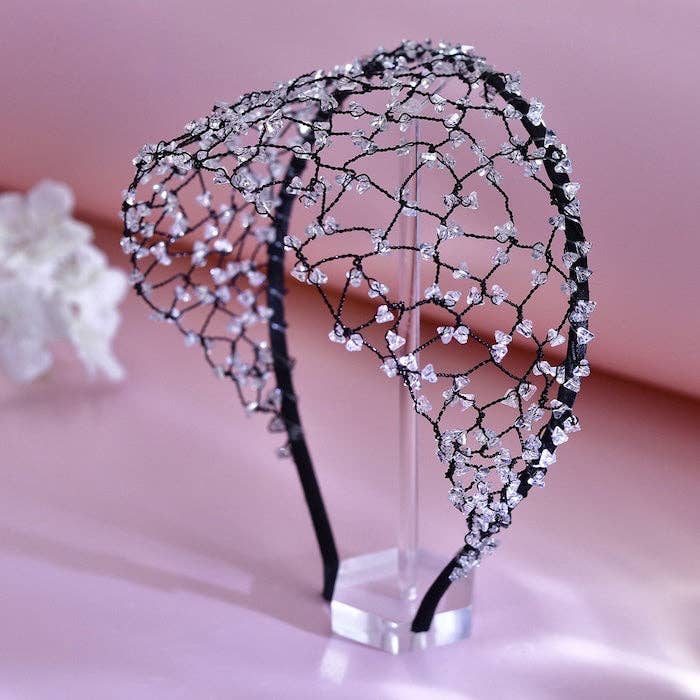 LanLivia - Wholesale Fashion Headband - Women's - Luxurious Knitted Crystal Hairnet2
