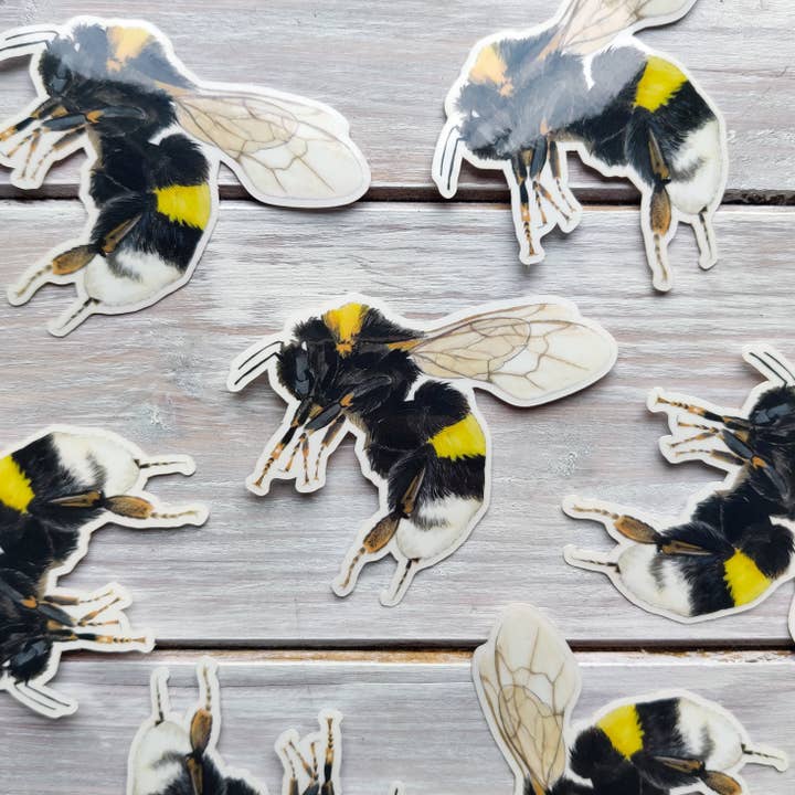Bumblebee Vinyl Sticker for wholesale by Crabapple Moon