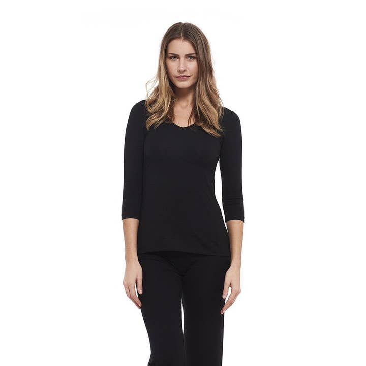 Maglia Soul perto de manica 3/4 - Relax por atacado de YOGAESSENTIAL