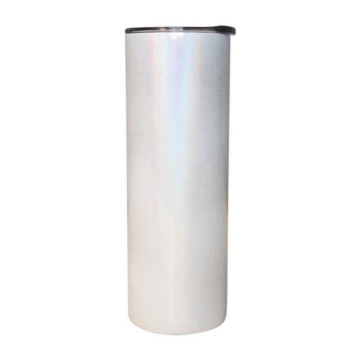 20 oz Straight Rainbow Glitter Holographic Sublimation/ Laser Etch Tumbler - Assorted Colors for wholesale by Matt's Warehouse Deals