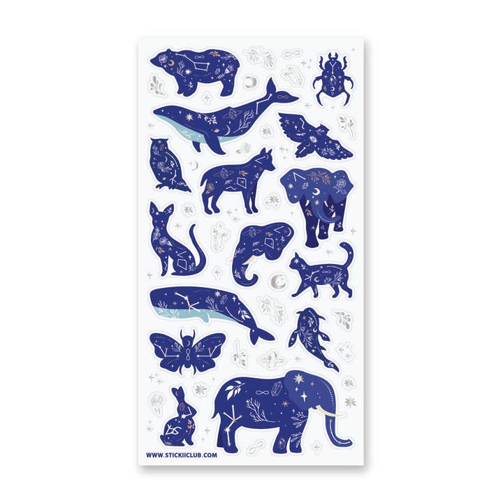 Cosmic Animals Sticker Sheet for wholesale by STICKII