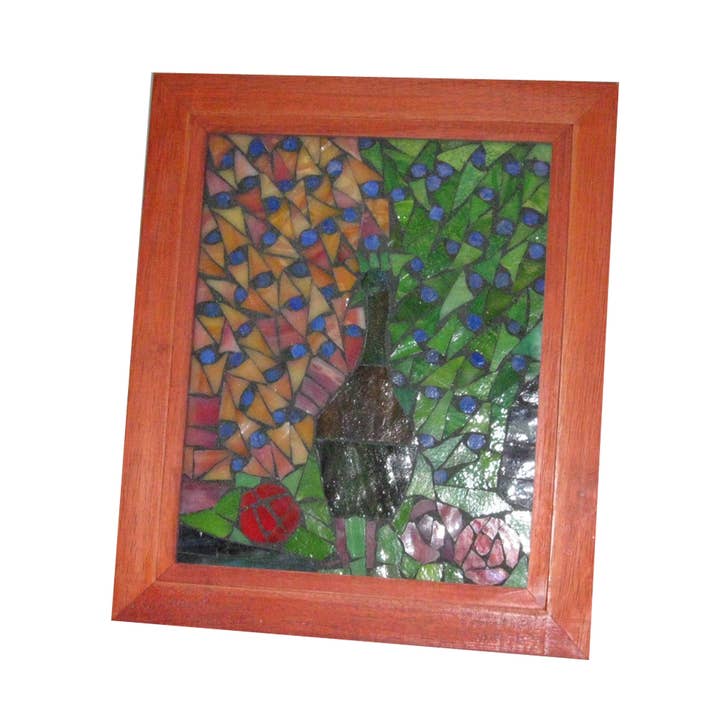Peacock Mosaic Art Glass Suncatcher Window Hanging for wholesale by Dale Tiffany