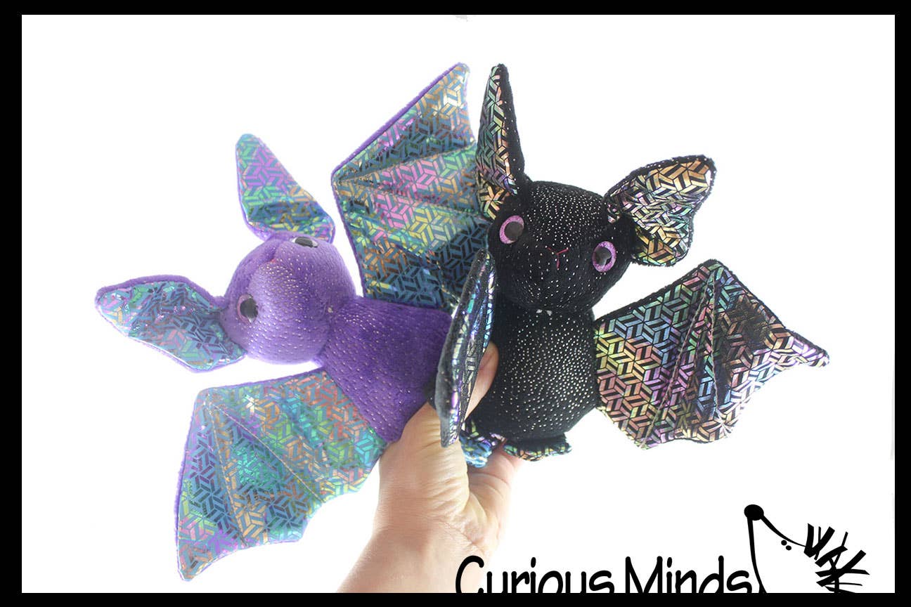Curious Minds Toys - Wholesale Stuffed/Plush Toy - Kids & Baby - 1 Cute Bat Plush Large Iridescent Stuffed Animals- Adorable 0