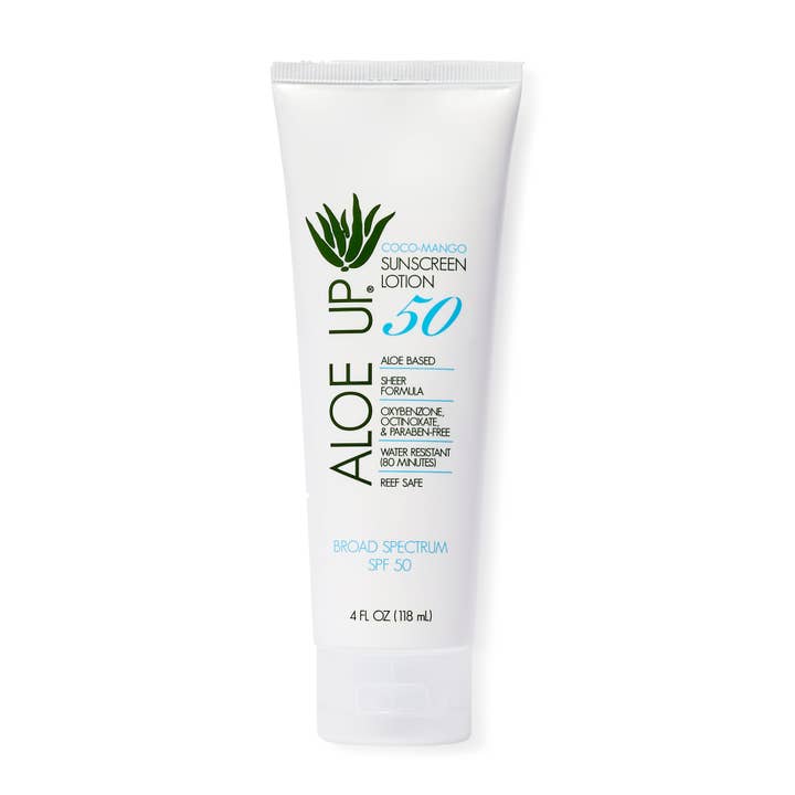White Collection SPF 50 Sunscreen Lotion 4oz for wholesale by Aloe Up Sun & Skincare