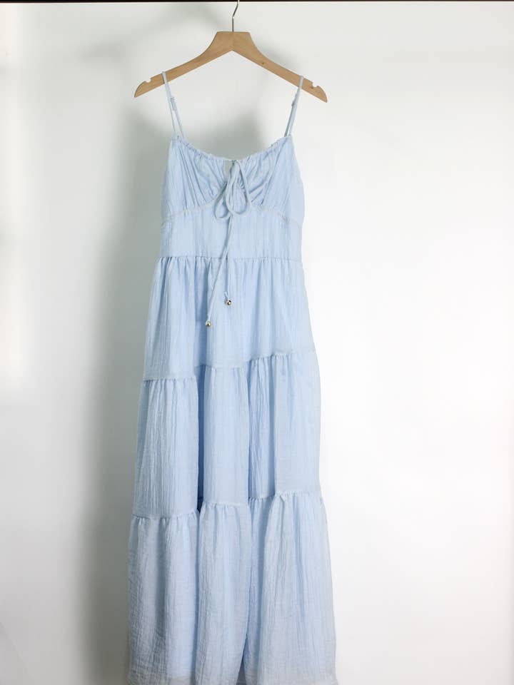 D2503JKW45803 - Vestido Boémio Comprido em Camadas por atacado de ESLEY