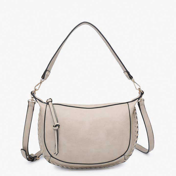 Jen & Co. - Wholesale Crossbody Bag - Women's - M2508 Sierra Structured Shoulder Bag w/ Whipstitch Detail