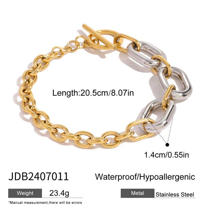 ACCITY - Wholesale Link & Chain Bracelet - Titanium Steel Cuban Link Chain Bracelet_CWAJE46208