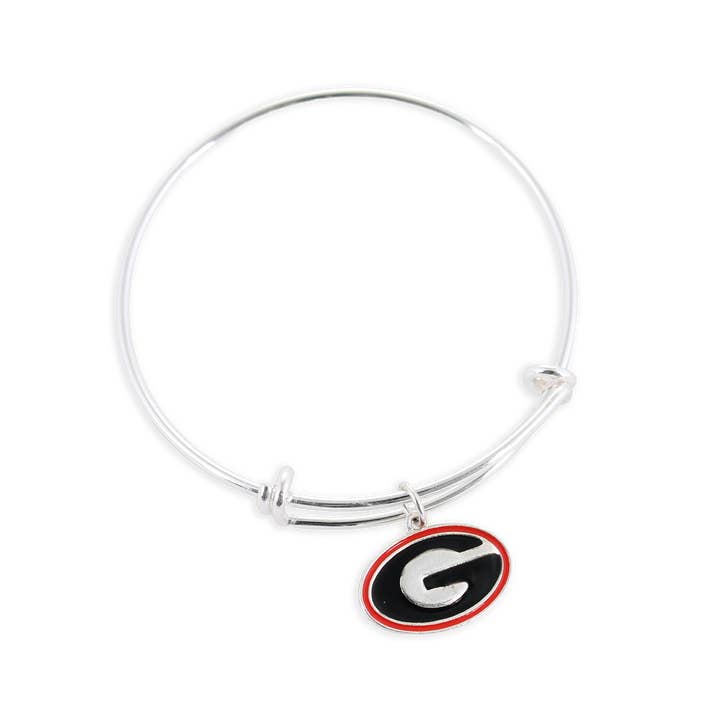 Seasons Jewelry - Wholesale Charm/Dangle Bracelet - Georgia Enamel Logo Wire Bracelet1