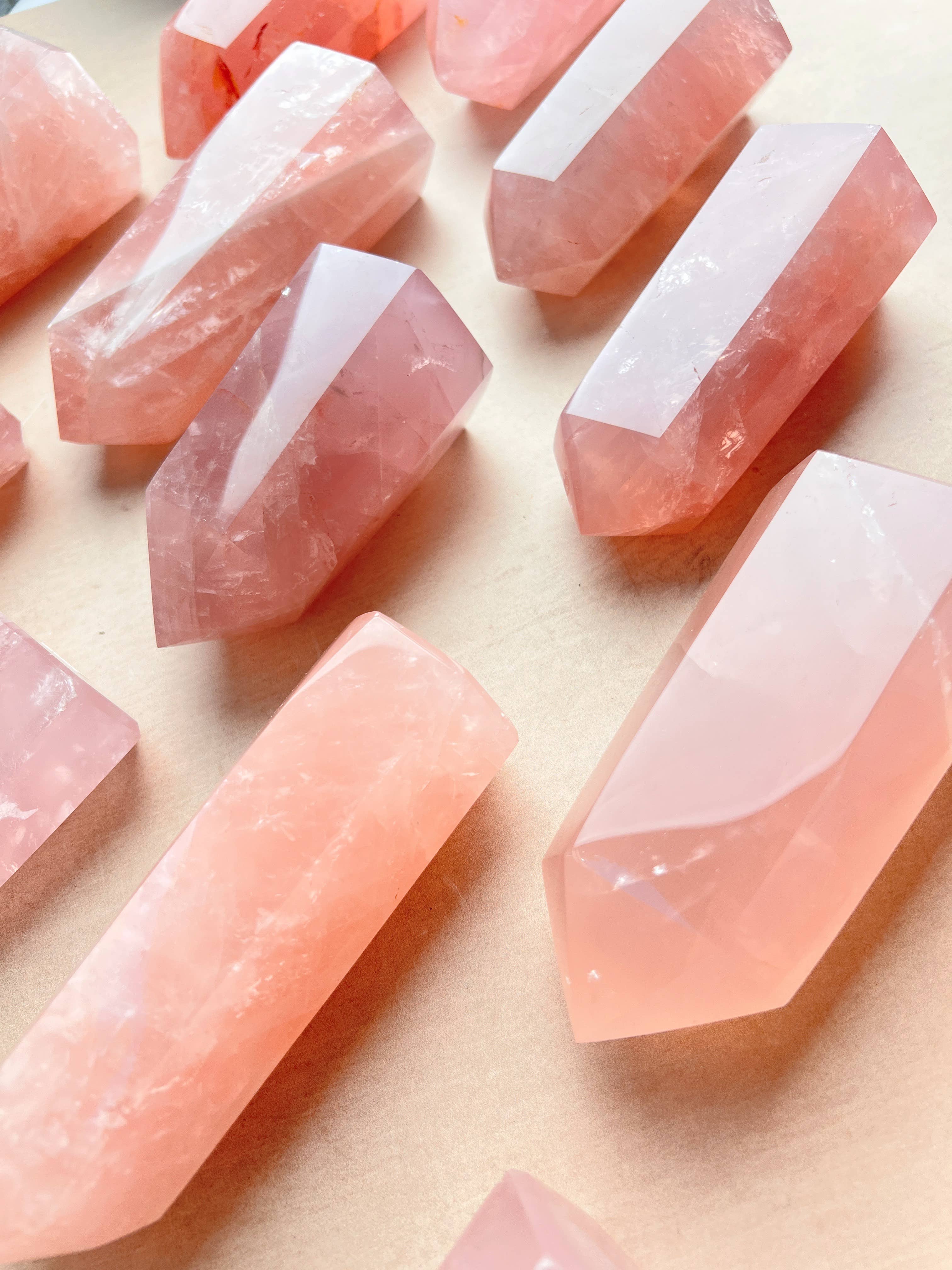 Terra Dawn Minerals - Wholesale Spiritual Stone/Crystal - High Grade Rose Quartz Towers Large & Small12