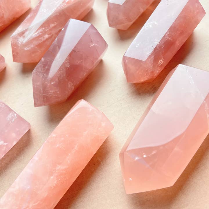 Terra Dawn Minerals - Wholesale Spiritual Stone/Crystal - High Grade Rose Quartz Towers Large & Small12