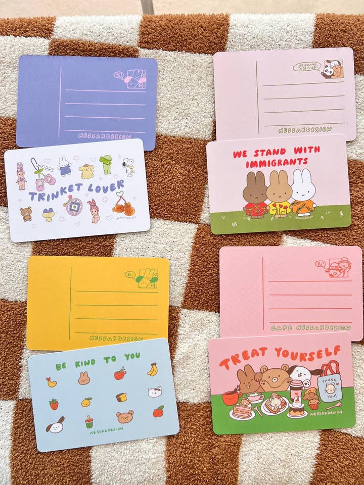 Art postcard | double sided 4x6 for wholesale by Nessakdesign