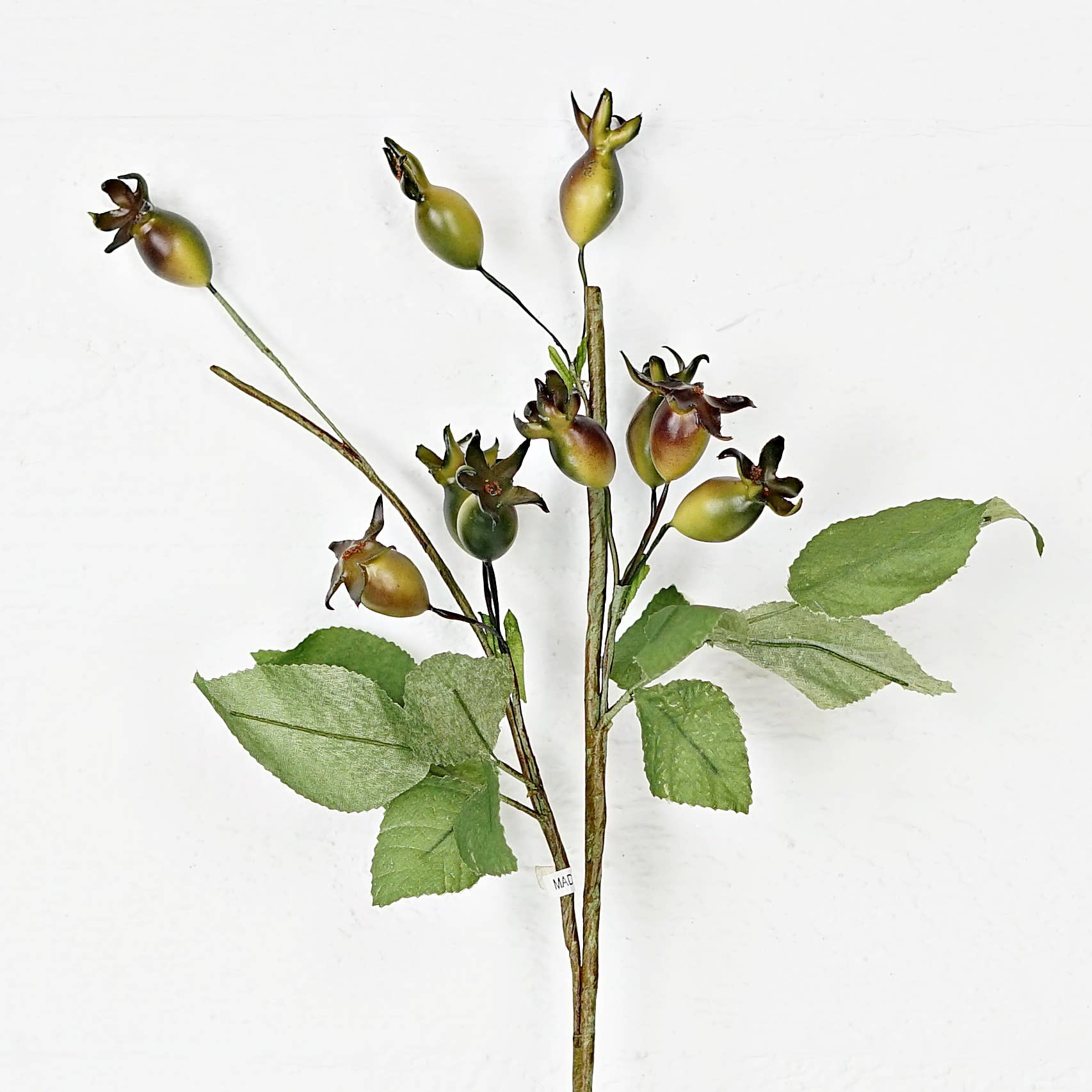 Holiday Depot Inc. - Wholesale Artificial Flowers - ISB3211GR- 24in Rosehip berry Spray- Green1