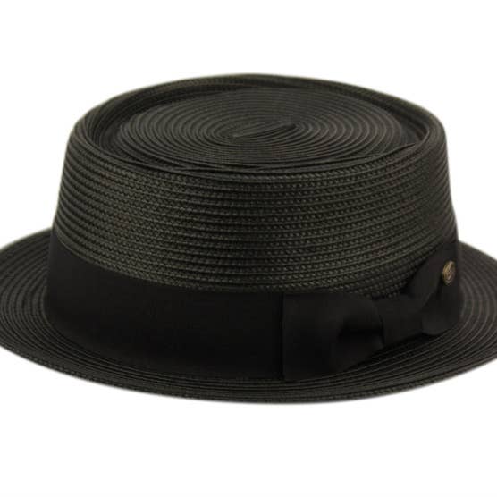 Epoch hats - Wholesale Fedora - Unisex - Poly Braid Pork Pie Hats Derby Fedora Upturn Brim Hat