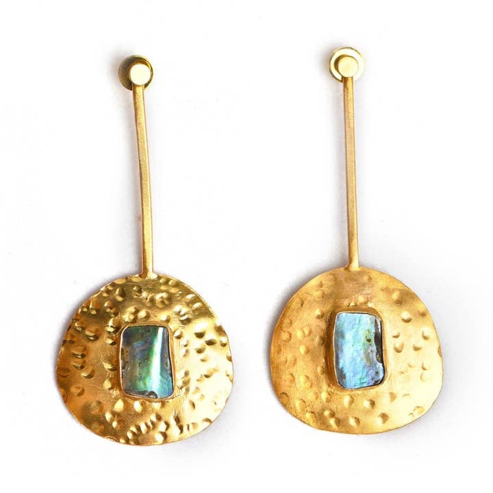 Tiva (Abalone Shell) Statement Earrings for wholesale by Gemajesty Jewellery