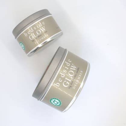December Travel Tin Candle - 8oz for wholesale by Bedside Glow