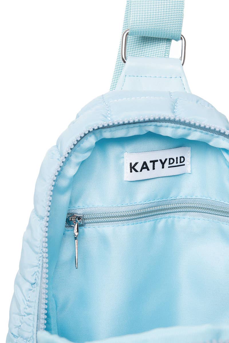 Lichtblauw Lichtblauwe gewatteerde schoudertas crossbody voor groothandel op Faire5