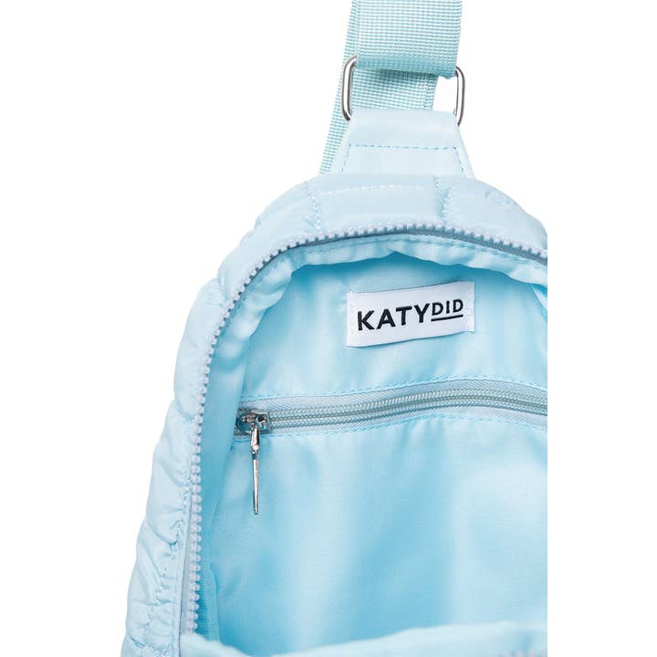 Lichtblauw Lichtblauwe gewatteerde schoudertas crossbody voor groothandel op Faire5