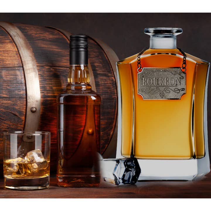 Bezrat - Wholesale Karaf - Whiskey karaf met labeltags - Glazen luchtdichte stop5