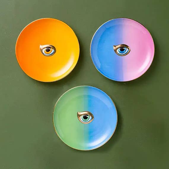 Powerful Aura Energy Evil Eye Round Dish - 6 Pcs for wholesale by Gypsy Soul