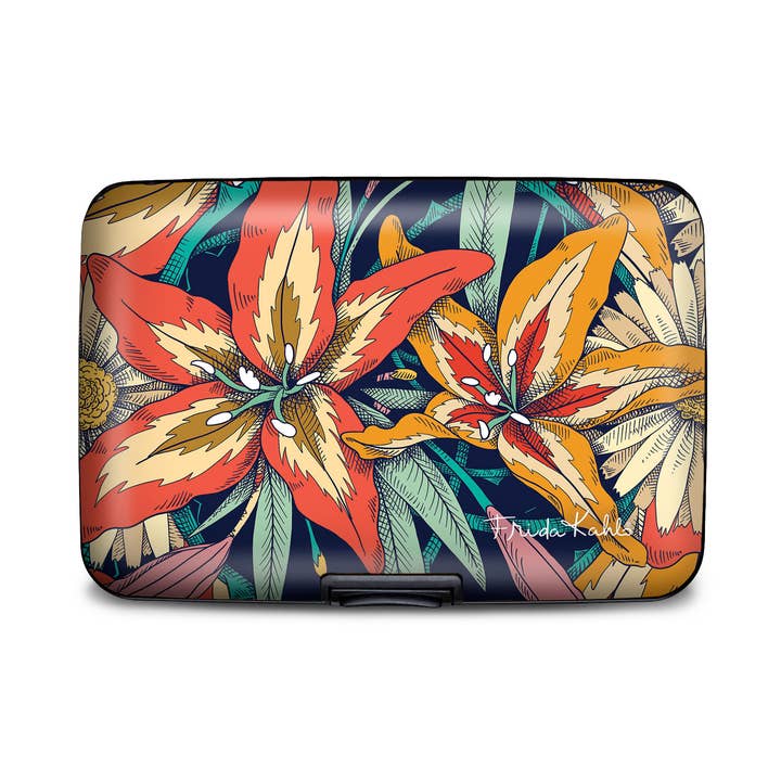 Frida Kahlo™ Tiger Lilies Armored Wallet for wholesale by Monarque