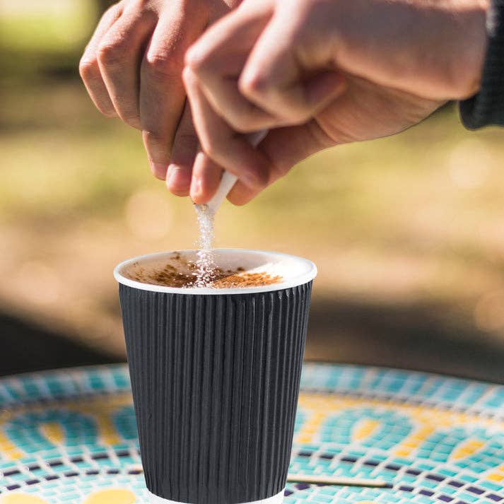 Three Leaf Products - Wholesale Disposable Cup - Three Leaf 9 Oz. Ripple Wall Cups, (Black) 900 Ct.