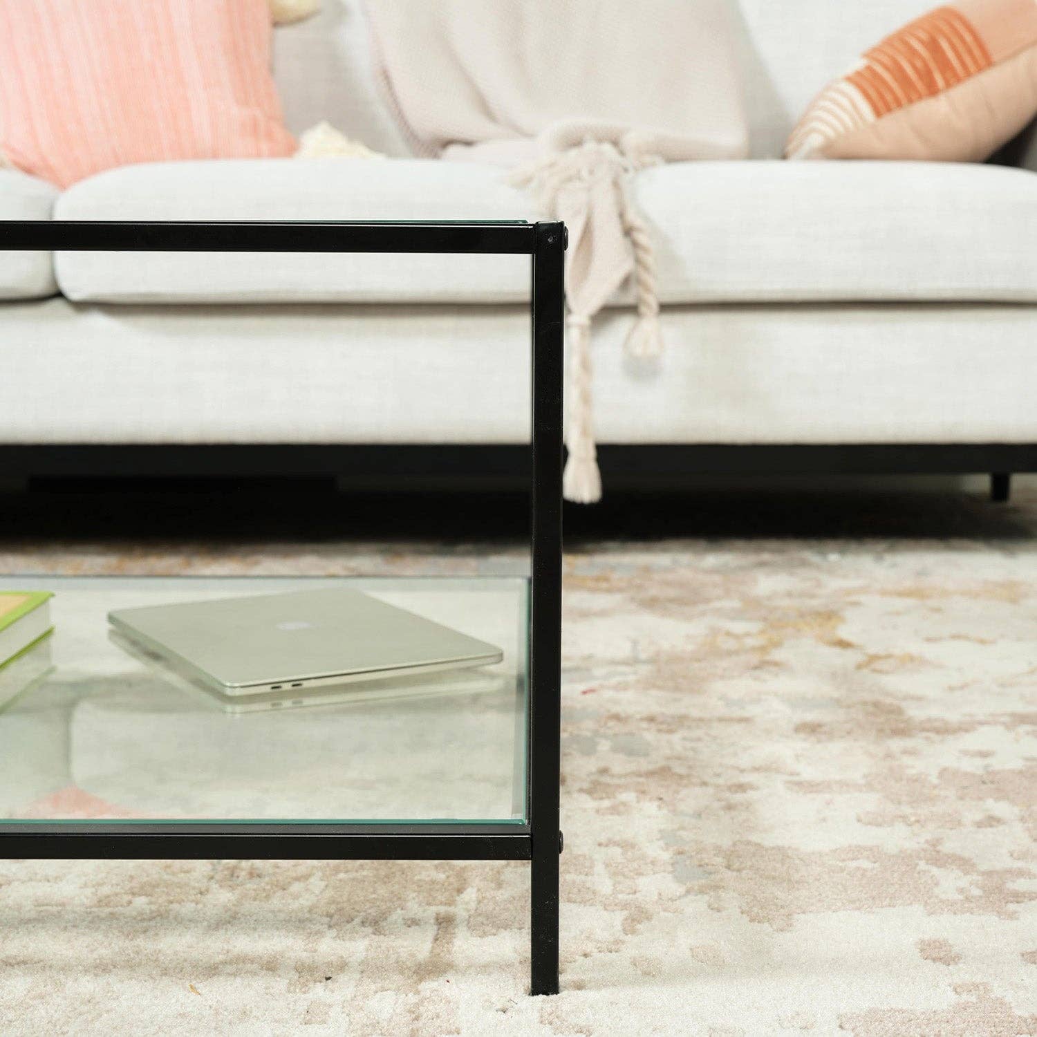 Urban Meuble – wholesale Soffbord – Soffbord i glas och svart metall HUDD LMKZ16