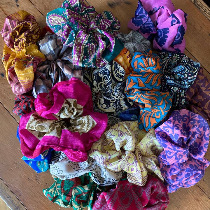 Seeds - Wholesale Scrunchie - Women's - Repurposed Silk Scrunchie | Made From Upcycled Silk Scraps10