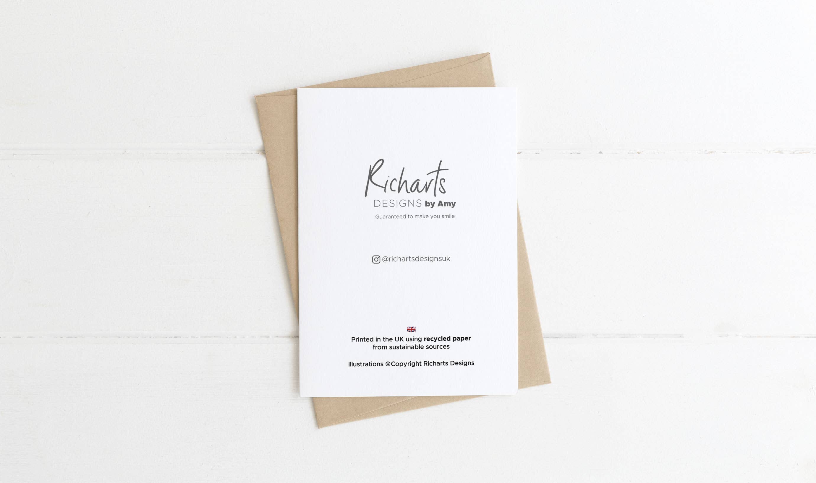 Richarts Designs – wholesale Everyday greeting card – A6 Dog card, mini dog cards, love you, from the dog1