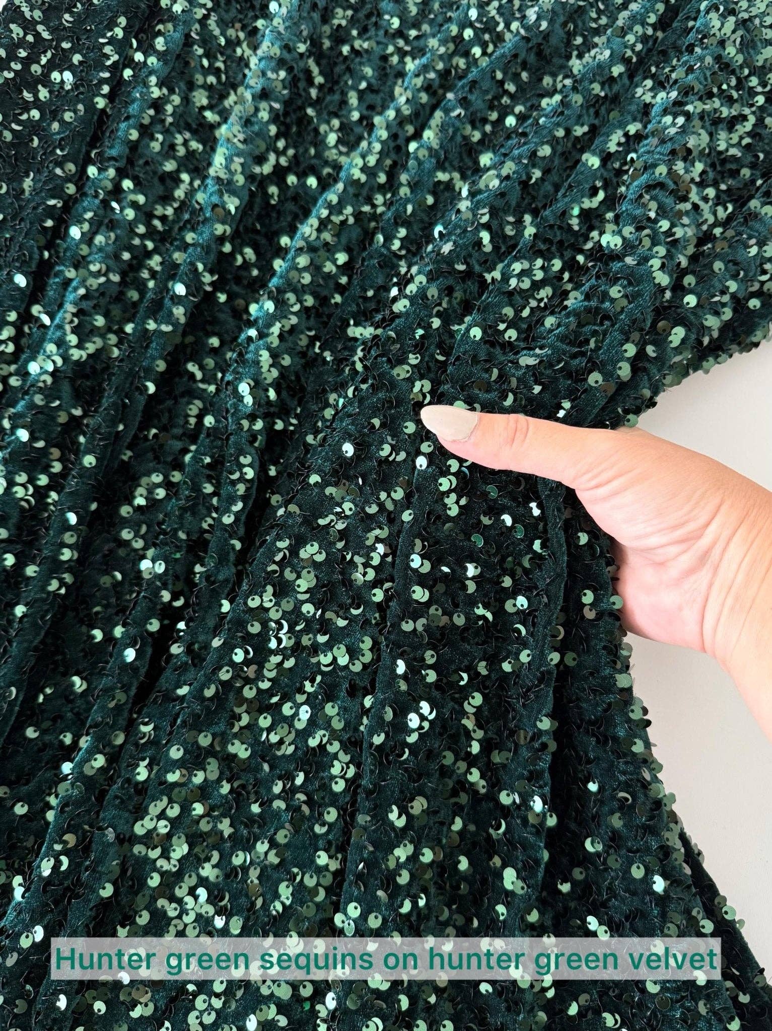 GalaTextile - Wholesale Fabric - Best Price Sequin Velvet Fabric, Stephanie Overlap Sequins With Velvet Fabric Sold by Yard, Sparkly Fabric for Gown, Red, Green, Red, Pink4