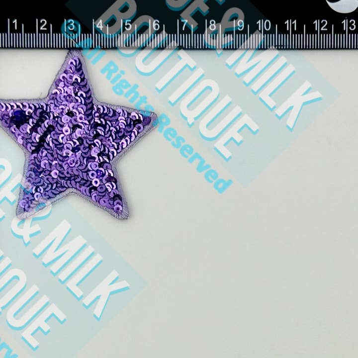 Aloe and Milk Boutique - Wholesale Patch - New Sequin Star Small, sequin star patch, cheer patch18
