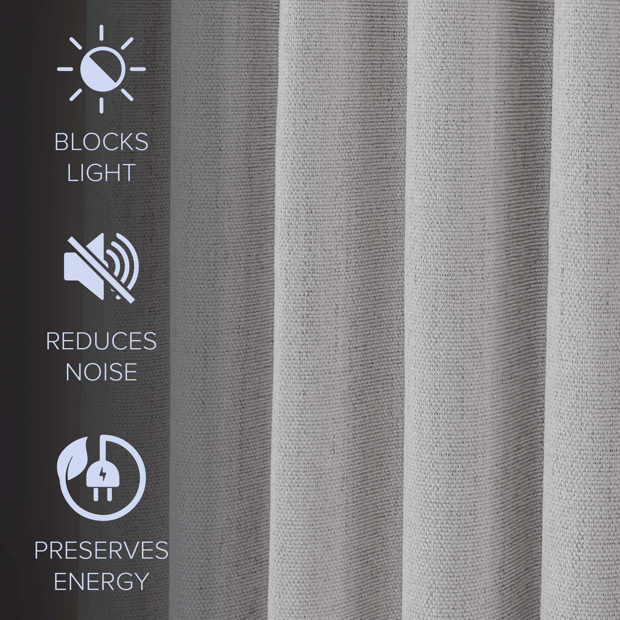 Awesome Home - Wholesale Curtain - Chenille Blackout Back Tab Curtains Pair, 2 Panels27