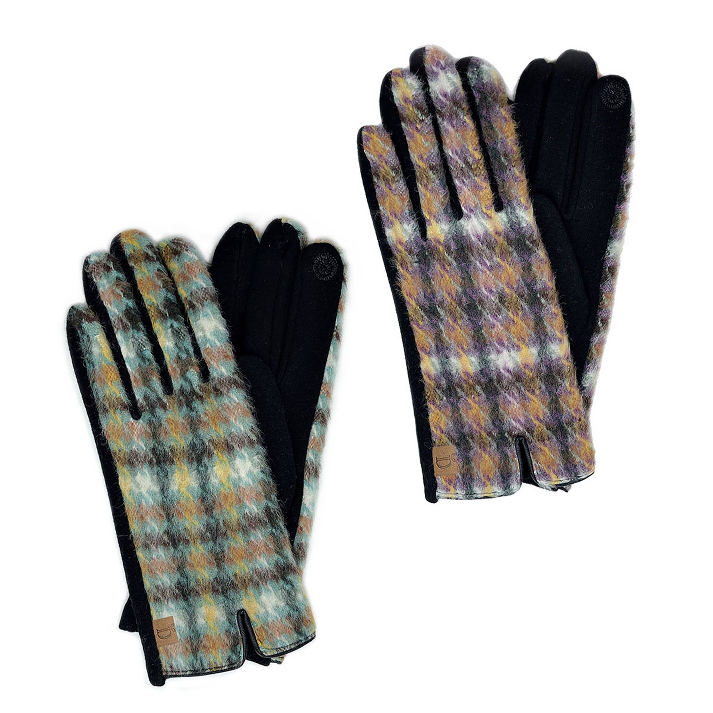 Hana - Venta al por mayor Guantes - Mujer - Guantes táctiles de cuadros y tartán1