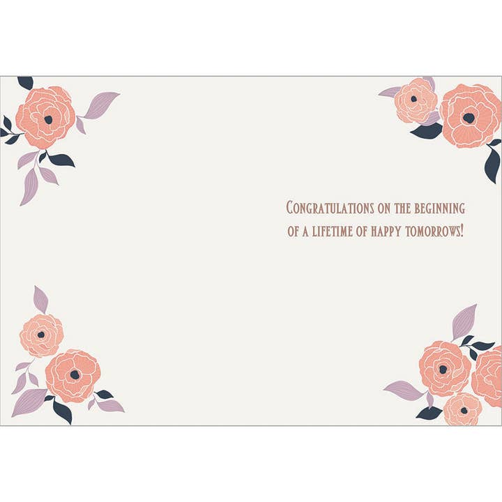 Legacy – postal de casamento por atacado – Floral Felizes Para Sempre - Cartão de Casamento1