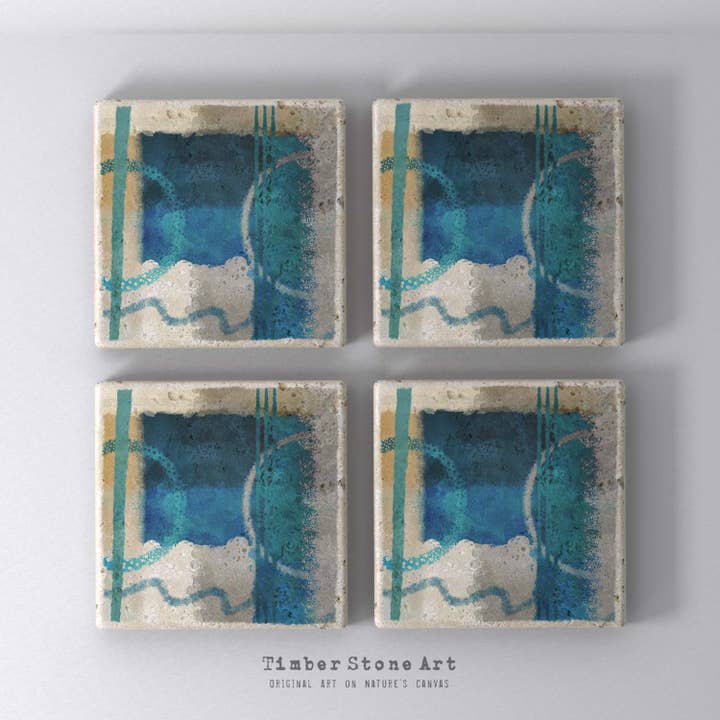 MAIN_ABS23_825 - Set di 4 sottobicchieri in pietra naturale per la vendita all'ingrosso da parte di Timber Stone Art