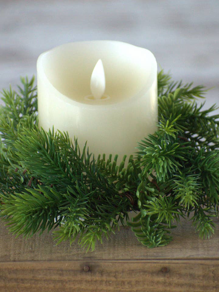 Anneau en PE C 4,5in en pin naturel pour la vente par Wholesale Home Decor