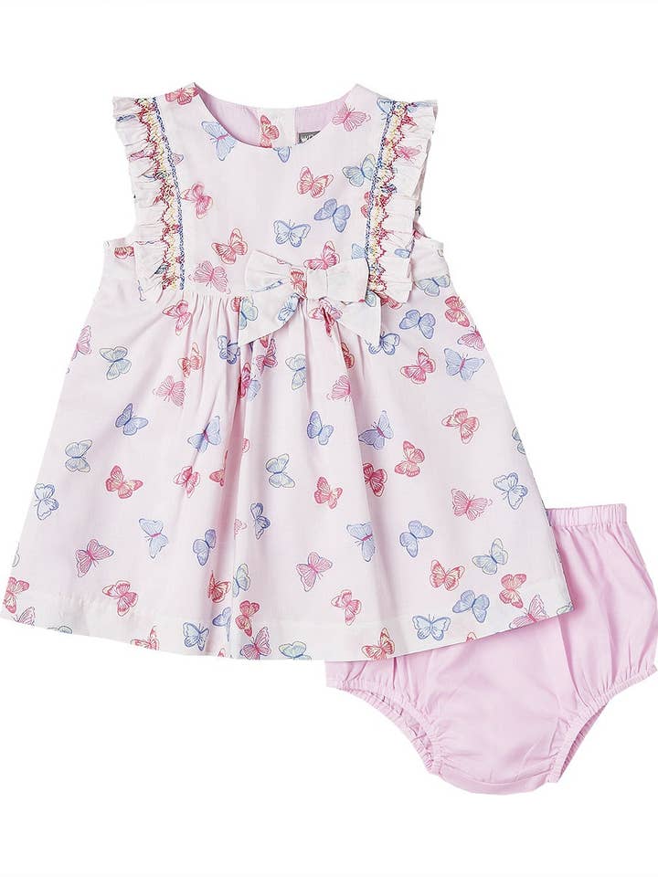 Butterfly Printed Dress Set for wholesale by Petit Confection