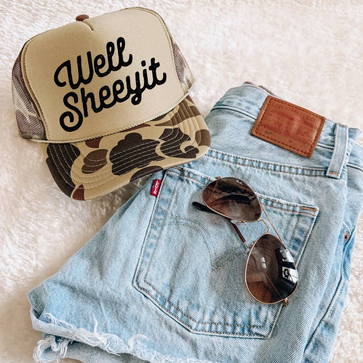 Camo Nou Sheeyit Camo Snapback Trucker Pet voor groothandel op Faire3