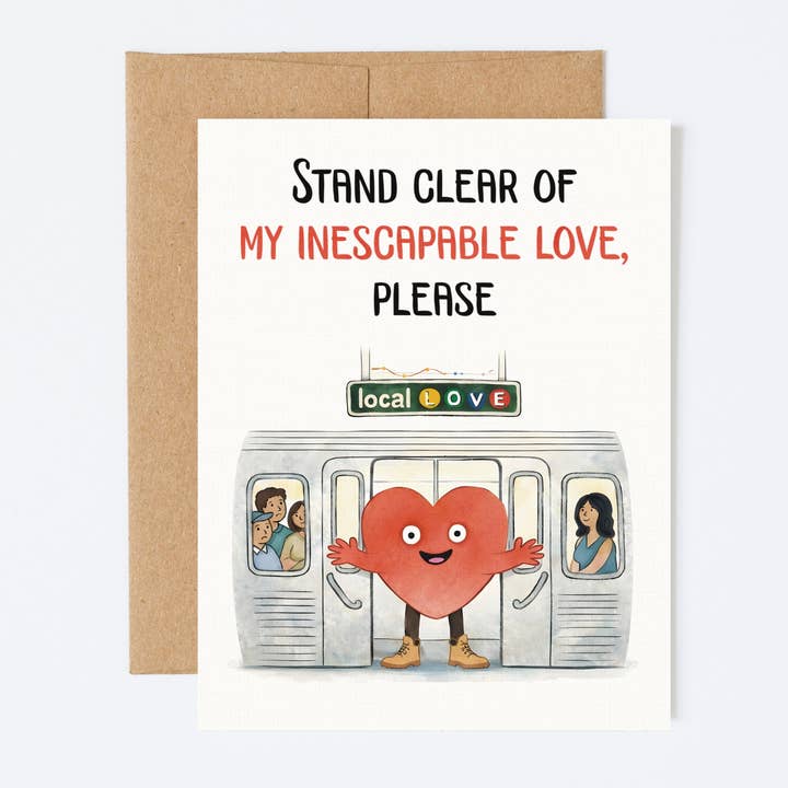 NYC Subway Love Card | Funny New York City Anniversary for wholesale by New Summits