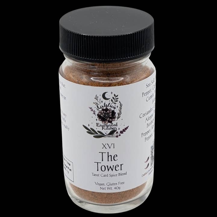 Dahlia's Enchanted Kitchen - Wholesale Dried spice mix - The Tower - Tarot Card Culinary Spice Blend1