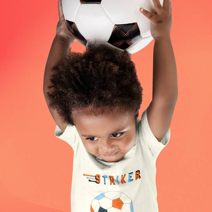 orangeheat - Wholesale Screen-printed t-shirt – Kids - Striker Soccer - Kids Organic Tee/Long Sleeve2