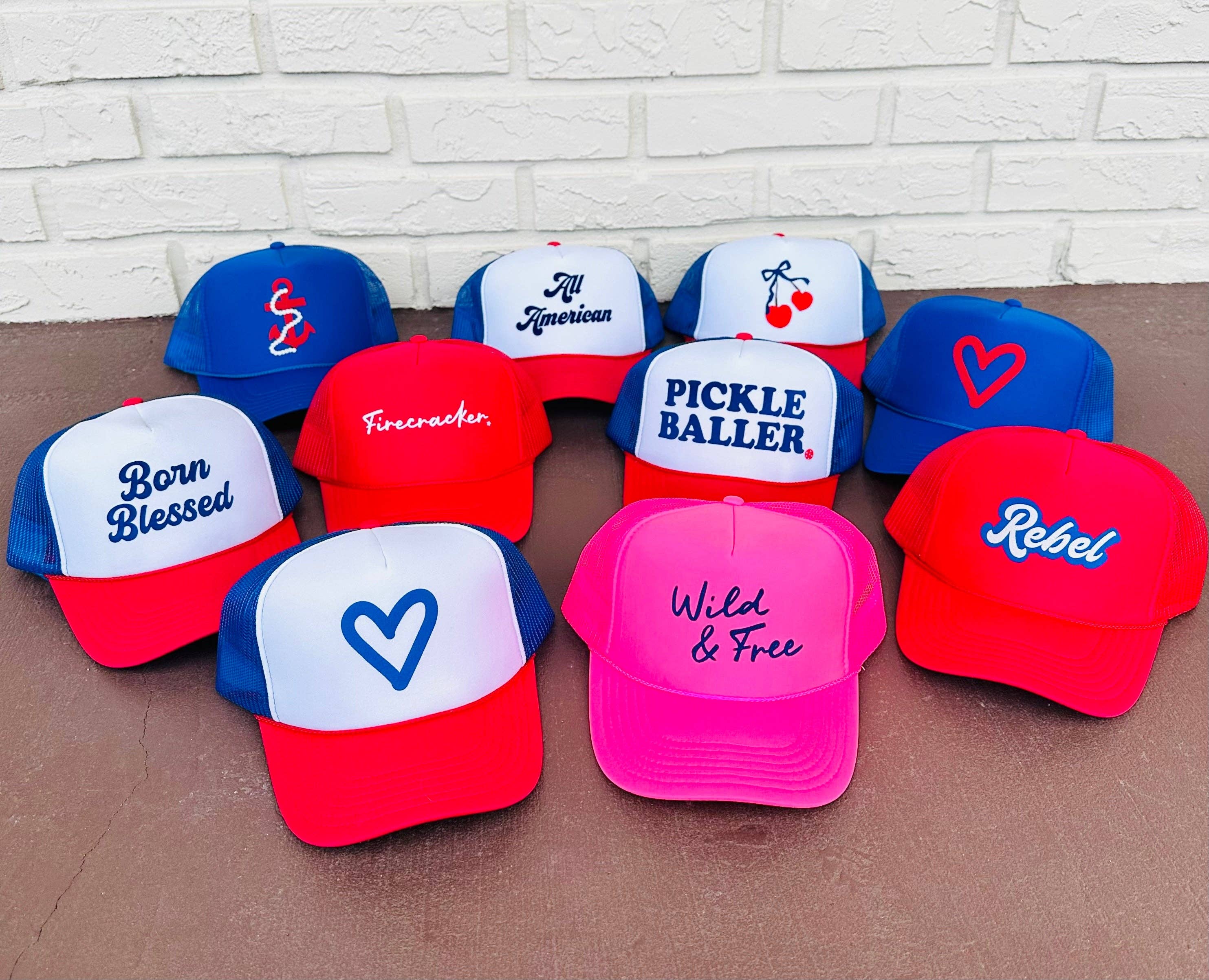 Littlebrightbird - Wholesale Trucker Hat - Unisex - Anchor - Royal Blue Trucker Hat2