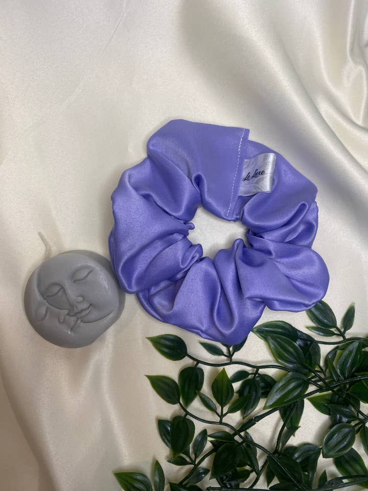 Lilac Lavender - premium duchess silk scrunchie for wholesale by Le Luxe by Cher