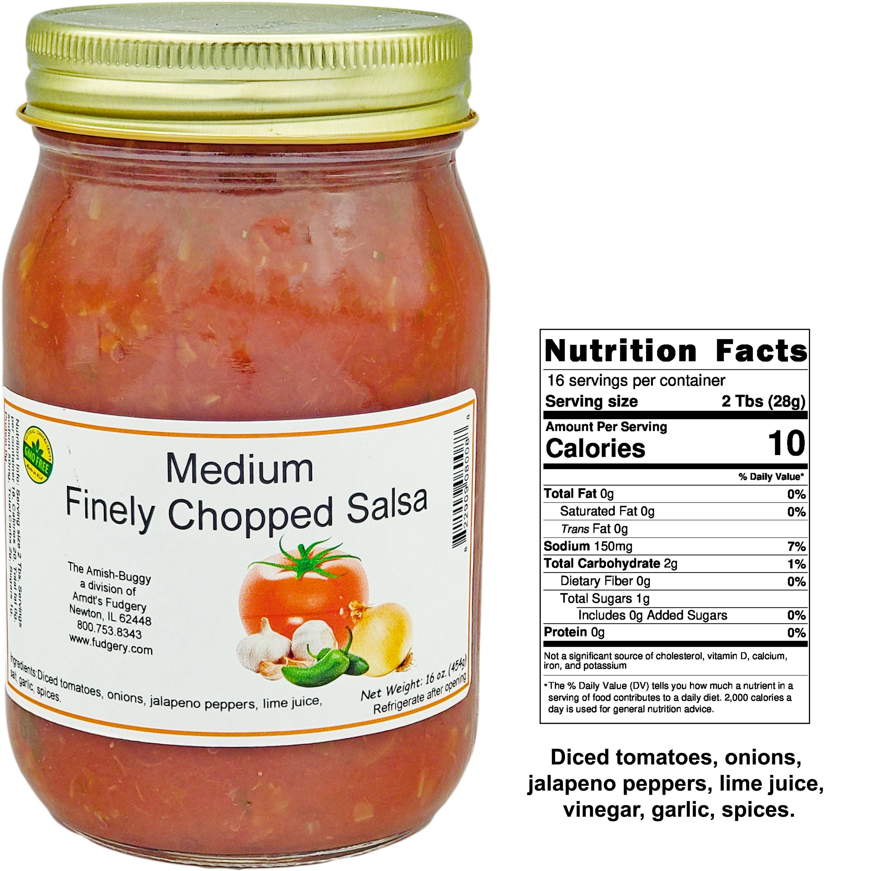 Arndt's Fudgery LLC - Wholesale Salsa - Amish Fresh Made Salsa 16 oz. Jar19